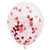 Unique Latex Red 16" Clear Latex Balloons Prefilled with Heart Shape Confetti (5)