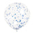 Unique Latex Ruby Red 12" Clear Confetti Balloons (pack of 6)