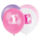 Shades of Pink 1st Birthday 12″ Latex Balloons (8 count)