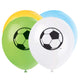 Globos de látex de 12" con estampado de balones de fútbol (paquete de 8)