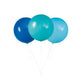 Globos de látex de 24″ de color verde azulado, azul pálido, azul real (3 unidades)