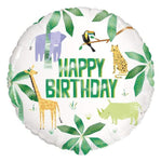 Unique Mylar & Foil Happy Birthday Animal Safari 18″ Balloon