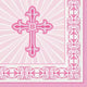 Pink Radiant Cross Beverage Napkins