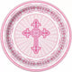 Pink Red Cross Plates 7″ (8 count)