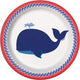 Nautical Whale Plates 7″ (8 count)