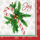 Candy Cane Christmas Napkins 6.5″ (16 count)