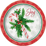 Unique Partly Supplies Candy Cane Christmas Plates 7″ (8 count)