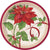 Unique Partly Supplies Poinsettia Joy Christmas Plates 9″ (8 count)