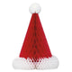 Gorro de Papá Noel 12" decoración de mesa de panal de Navidad