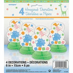 Unique Party Supplies Animal Crackers Mini Honeycomb Decorations (4 count)