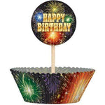 Unique Party Supplies Birthday Burst Cupcake Kit (24 count)