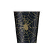 Vasos de papel Black &amp; Gold Spider Web de 9 oz (8 unidades)