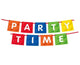 Party Time Building Blocks Banner