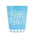 Unique Party Supplies Blue Hearts Baby Shower Paper Cups 9oz (8 count)