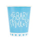 Vasos de papel para baby shower con corazones azules, 9 oz (8 unidades)