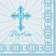 Blue Radiant Cross Lunch Servilletas Bautismo Globos (16 unidades)