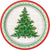 Unique Party Supplies Classic Christmas Tree Plates 10.25″ (8 count)