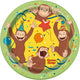Curious George Plates 7″ (8 count)