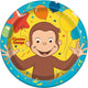 Curious George Plates 9″ (8 count)