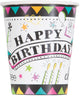 Doodle Birthday Vasos de papel de 9 oz (8 unidades)