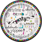 Unique Party Supplies Doodle Birthday Paper Plates 7″ (8 count)