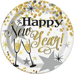 Unique Party Supplies Glittering New Years 7in Plates 7″ (8 count)