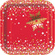 Platos de Navidad Gold Sparkle 7″ (8 unidades)