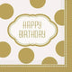 Golden Bday Lunch Napkins (16 count)