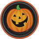 Halloween Smiling Pumpkin Paper Plates 7″ (8 count)