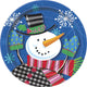 Platos de Navidad Jolly Snowman 7″ (8 unidades)