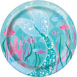Unique Party Supplies Mermaid 7in Plates 7″ (8 count)