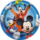 Mickey Mouse 9in Platos 9″ (8 unidades)