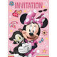Invitaciones para fiestas de Minnie Mouse (8 unidades)