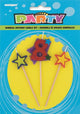 Number 8 Star Candles Set (3 count)