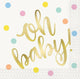 Servilletas para bebidas Oh Baby Gold FS (16 unidades)