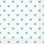 Unique Party Supplies Pink Hearts Baby Shower Beverage Napkins (16 count)