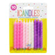 Pink Purple Spiral Candles (10 count)