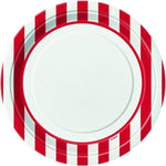 Unique Party Supplies Red Stripe Luncheon Plates 9″ (8 count)