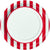 Unique Party Supplies Red Stripe Luncheon Plates 9″ (8 count)