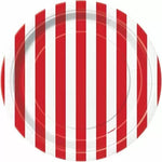 Unique Party Supplies Red Stripes Plates 7″ (8 count)