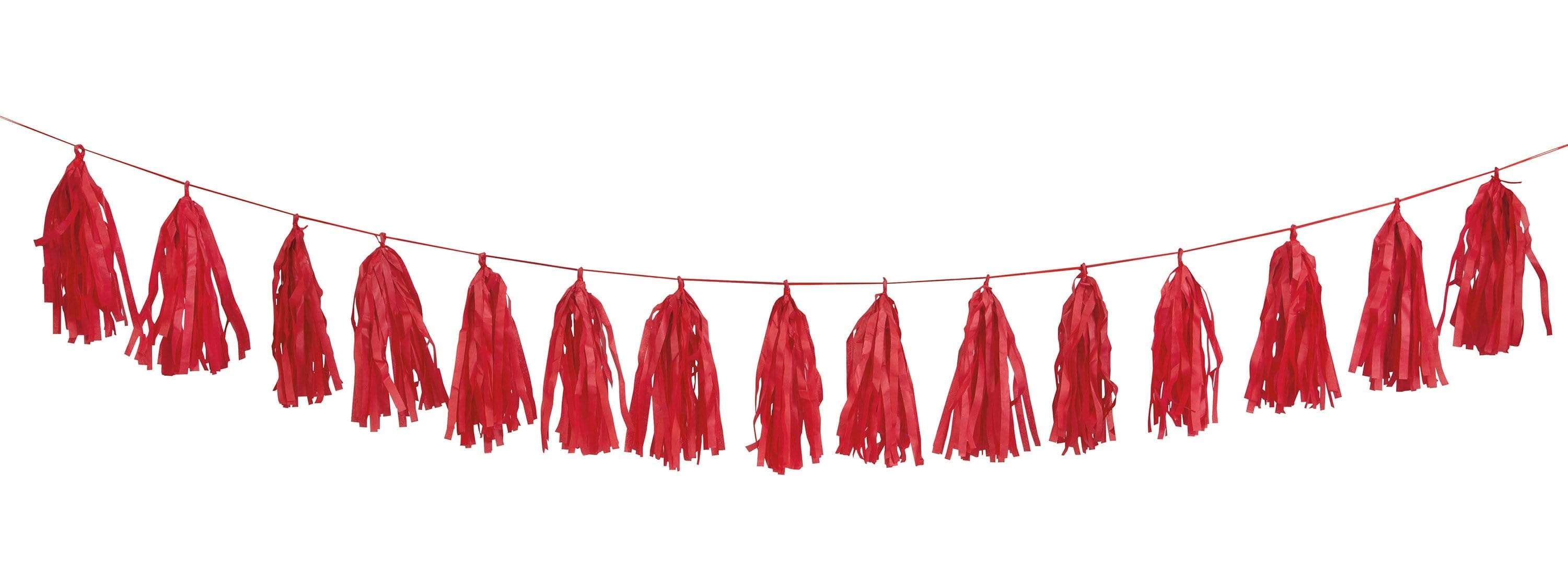 Red Whit & Blue Drop Fringe Garland 20in. x 12