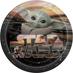 Unique Party Supplies Star Wars Mandalorian Baby Yoda 9″ Plates Balloons (Set of 8)