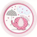 Unique Party Supplies Umbrellaphants Pink Plates 9″ (8 count)
