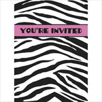 Unique Party Supplies Zebra Passion Invitations (8 count)
