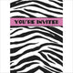 Invitaciones Zebra Passion (8 unidades)