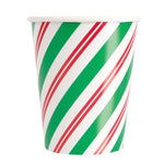 Unique Peppermint Christmas 9oz Paper Cups (8 count)