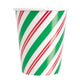 Vasos de papel de menta de Navidad de 9 oz (8 unidades)