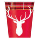 Plaid Deer 9oz Cups (8 count)