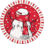 Unique Snowman Christmas Plates 7″ (8 count)