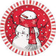 Platos navideños muñeco de nieve 7″ (8 unidades)